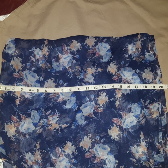 Blue Floral Infinity Scarf - Picture 5 of 5